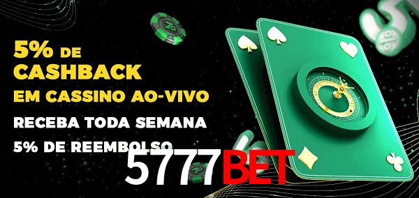 Promoções do cassino ao Vivo 5777bet